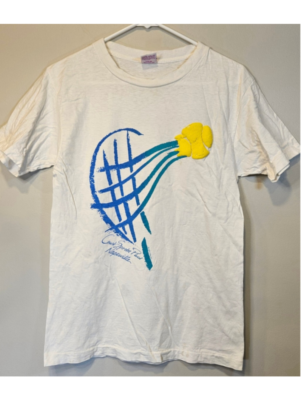 Vintage 1987 CYRK Tennis T Shirt Puff Print USA Made 80s Graphic Medium